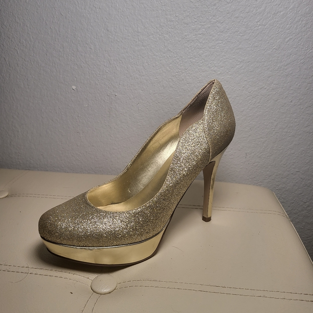 Guess Gold Glitter Heels